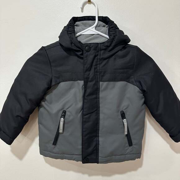 Cat & Jack Other - Cat & Jack Baby Toddler Black & Gray Winter Hooded Jacket Size 2T
